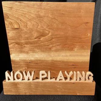 NOW PLAYING shelf to display album cover.