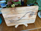 Ambrosia Maple Charcuterie Board - Unique Flower Scroll Resin Inlay