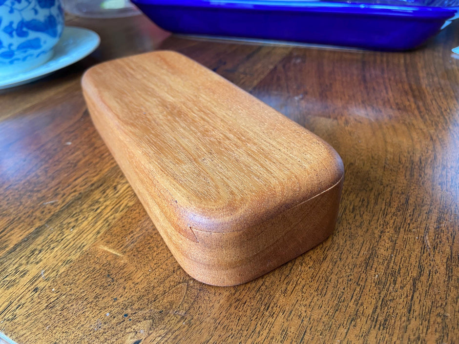 Handcrafted Keepsake Box/Wood Inlay - 8.25