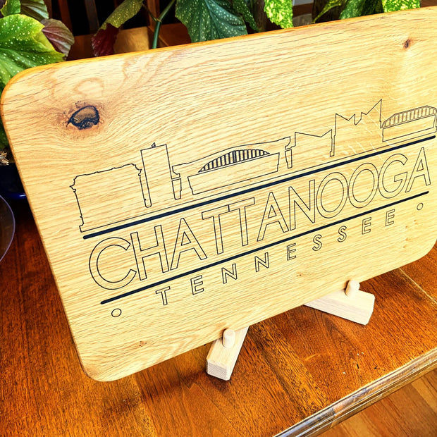 Chattanooga Skyline Charcuterie Board - Handmade White Oak