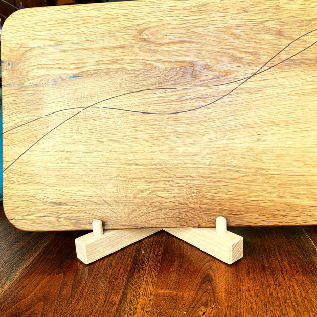 White Oak Charcuterie Board - Exotic Wood Decorative Banding