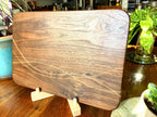 Peruvian Walnut charcuterie board - unique Maple and Cherry banding/inlay.