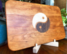 Cherry Charcuterie Board - Yin Yang Maple & Peruvian Walnut Inlay