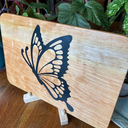 Cherry Charcuterie Board - Butterfly Resin Inlay Design