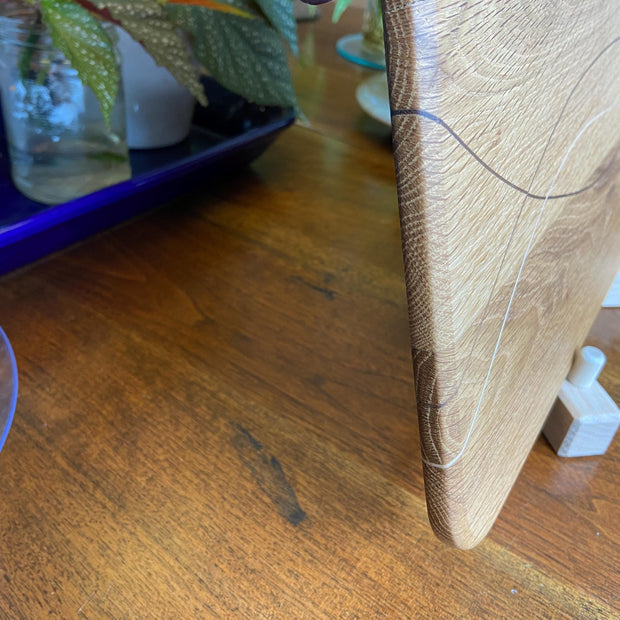 White Oak Charcuterie Board - Exotic Wood Decorative Banding