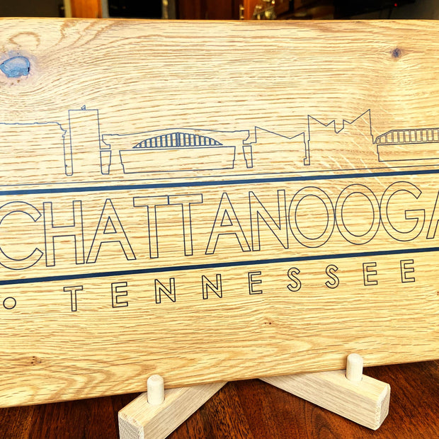 Chattanooga Skyline Charcuterie Board - Handmade White Oak