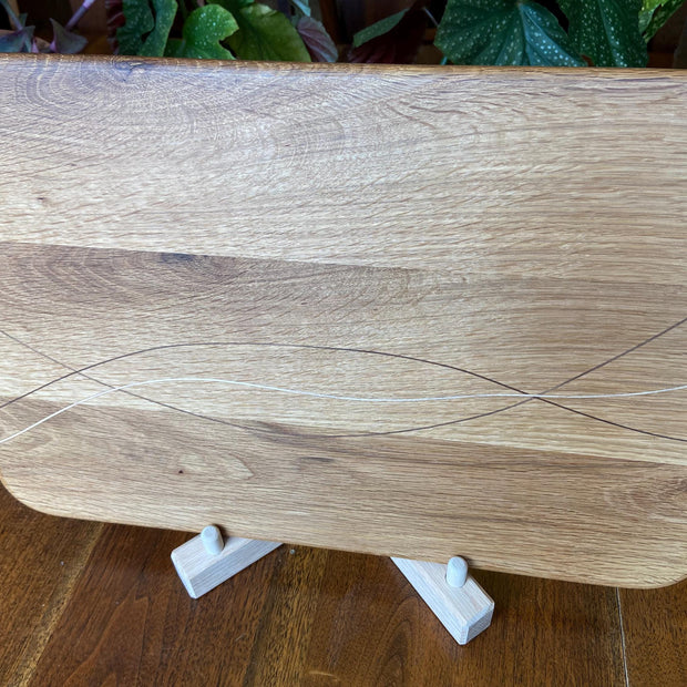 White Oak Charcuterie Board - Exotic Wood Decorative Banding
