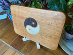 Cherry charcuterie board with Yin Yang inlay made from Peruvian Walnut and Maple.
