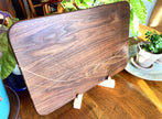 Peruvian Walnut charcuterie board - unique Maple and Cherry banding/inlay.