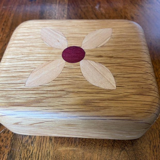 Small sliding dovetail box for desktop or bureau to hold desktop, keepsake or jewelry items.