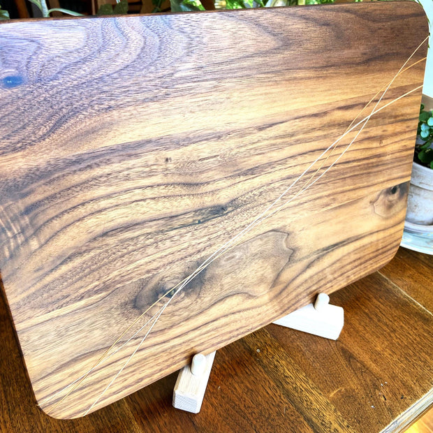 Walnut Charcuterie Board - Cherry & Maple Decorative Banding