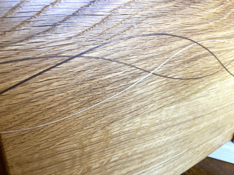 White Oak Charcuterie Board - Exotic Wood Decorative Banding