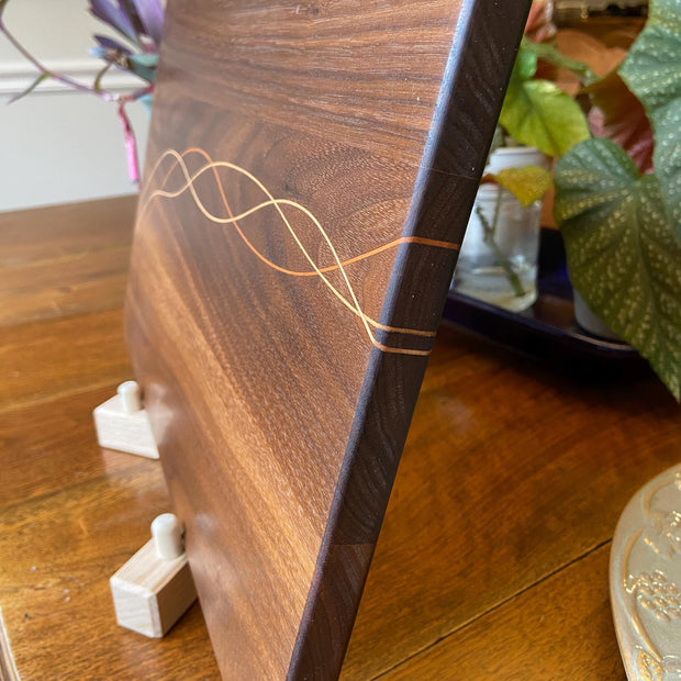 Walnut Charcuterie Board - Cherry & Maple Decorative Banding