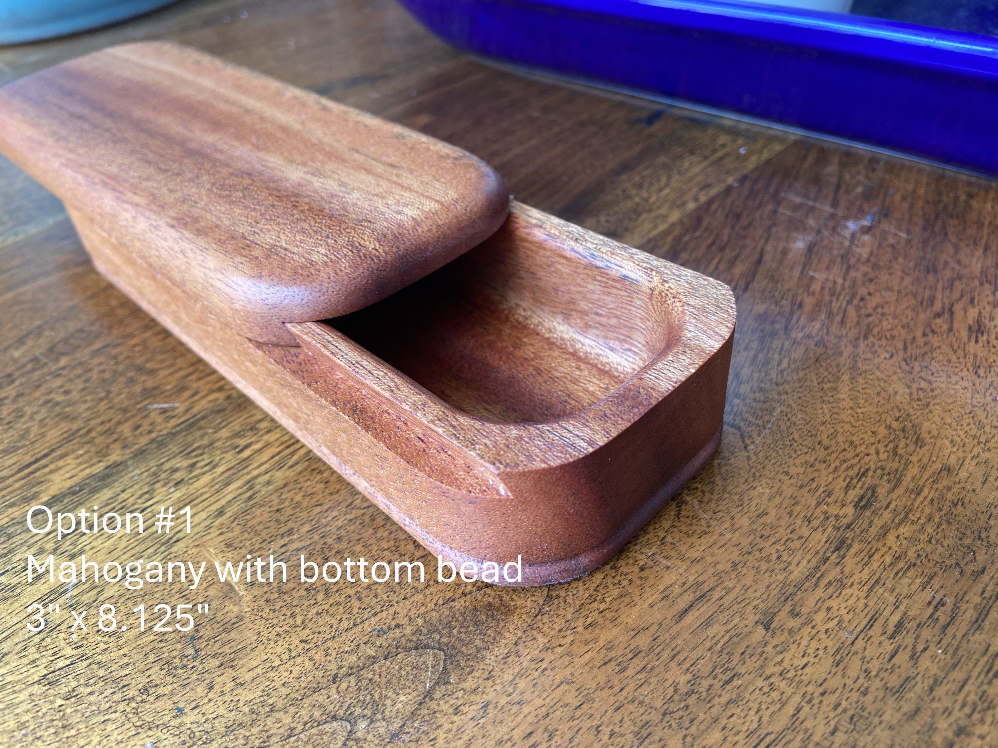 Handcrafted Keepsake Box/Wood Inlay - 8.25