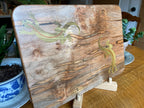 Ambrosia Maple charcuterie board with Gecko Inlay - Handmade Wood Art.