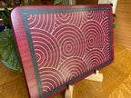 Purple Heart Charcuterie Board - Handcrafted Overlapping Circles Inlay