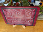 Purple Heart Charcuterie Board - Handcrafted Overlapping Circles Inlay
