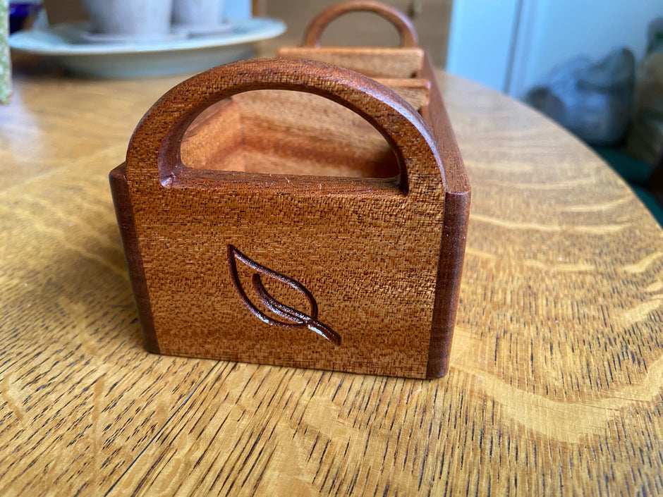 Hand-made tea caddy made from Mahogany