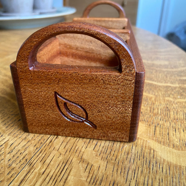 Hand-made tea caddy made from Mahogany