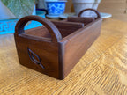 Hand-made Walnut Tea Caddy - Custom Tea Leaf Engraving