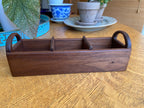 Hand-made Walnut Tea Caddy - Custom Tea Leaf Engraving