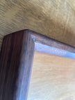 Handcrafted Walnut Decorative Tray with Lotus Engraving