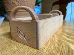 Hand-made and engraved tea caddy made from Soft Maple