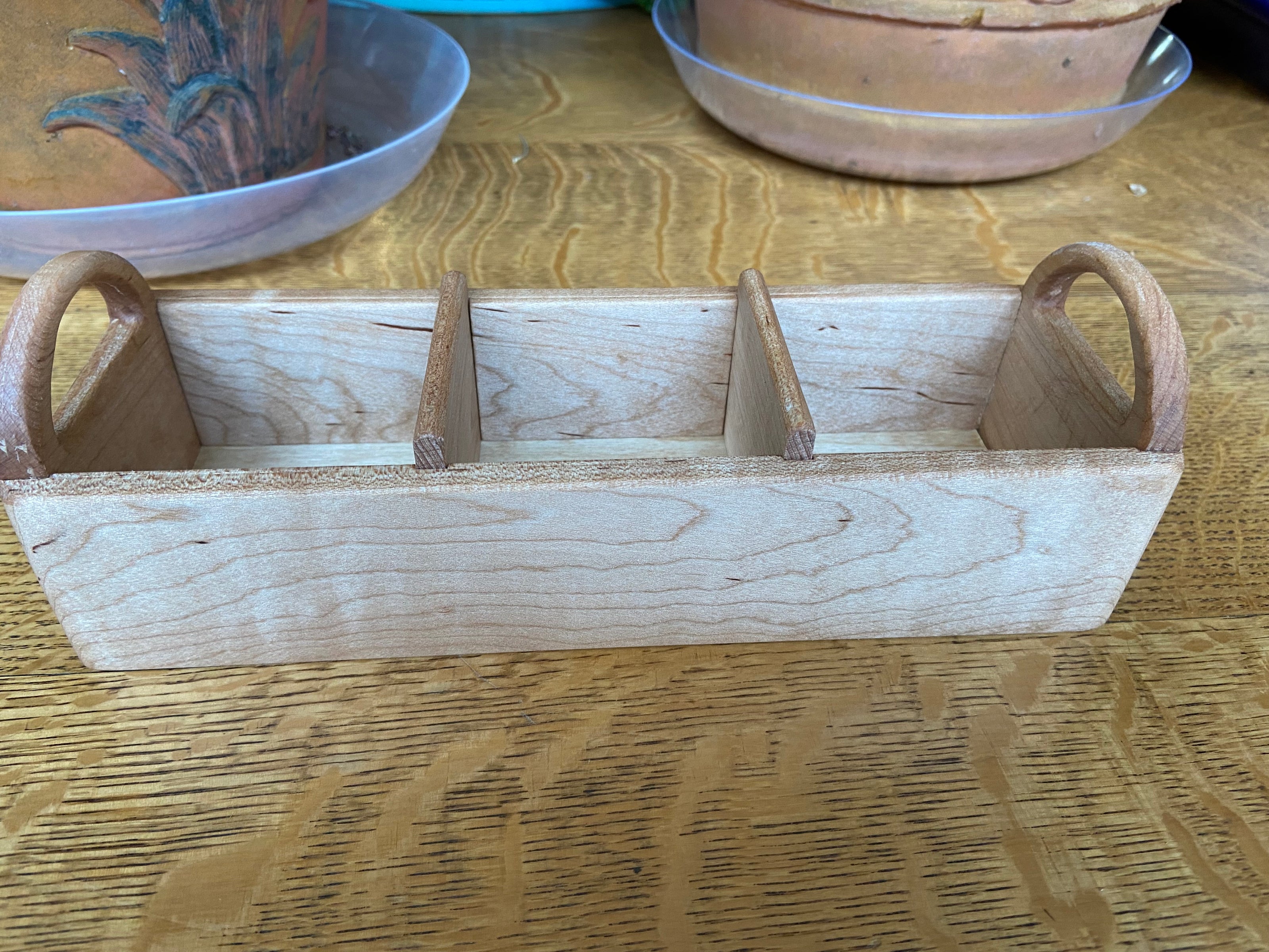 Hand-made and engraved tea caddy made from Soft Maple