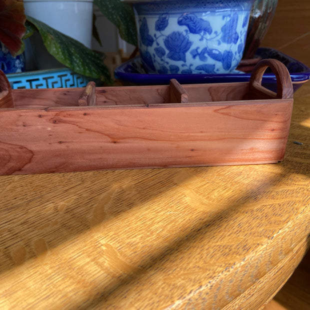 Hand-made tea caddy handcrafted from Red Cedar.