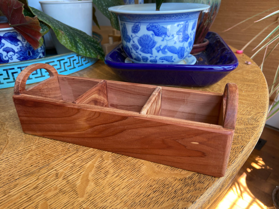 Hand-made tea caddy made from Red Cedar.