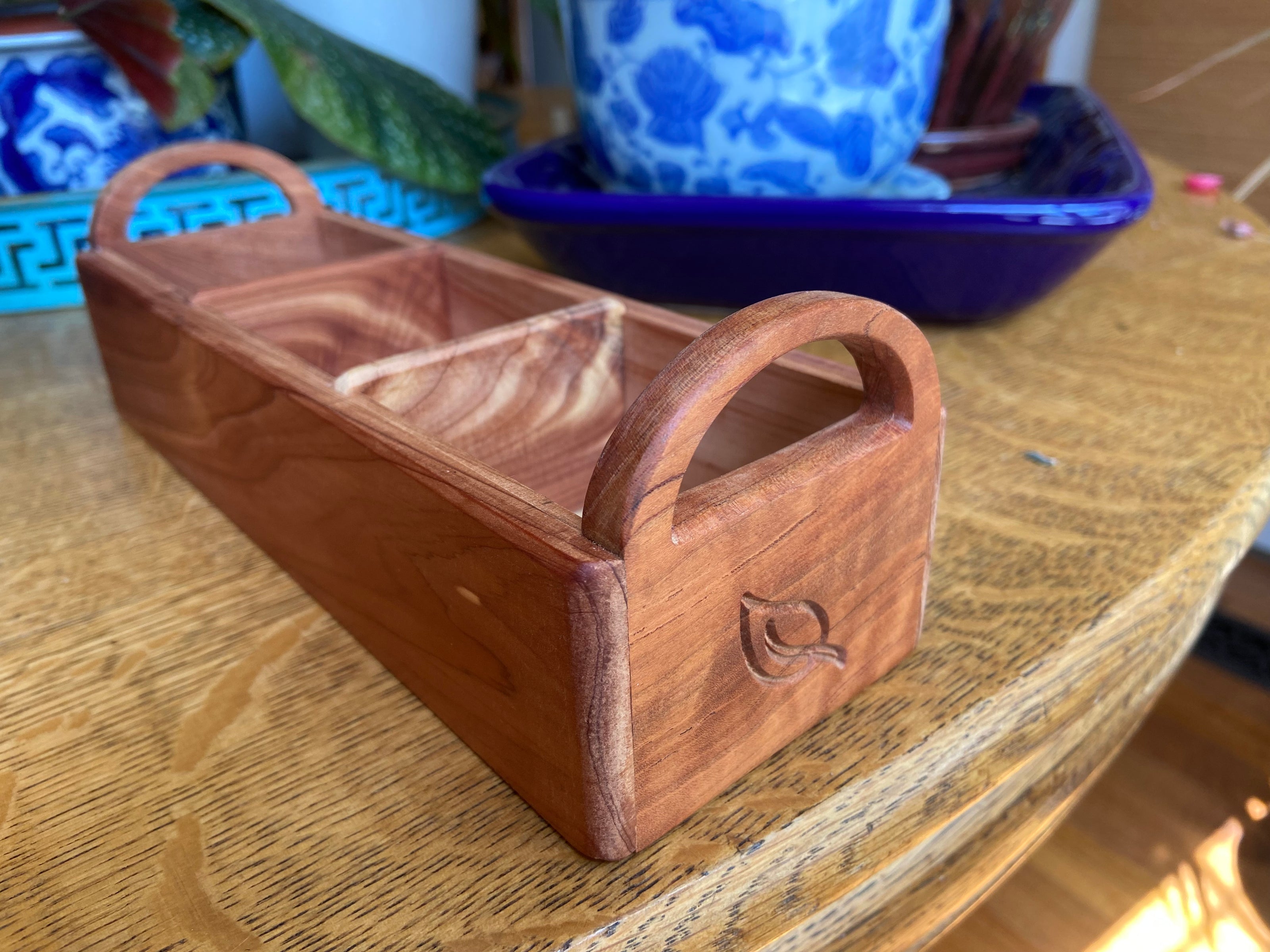Hand-made tea caddy made from Red Cedar.