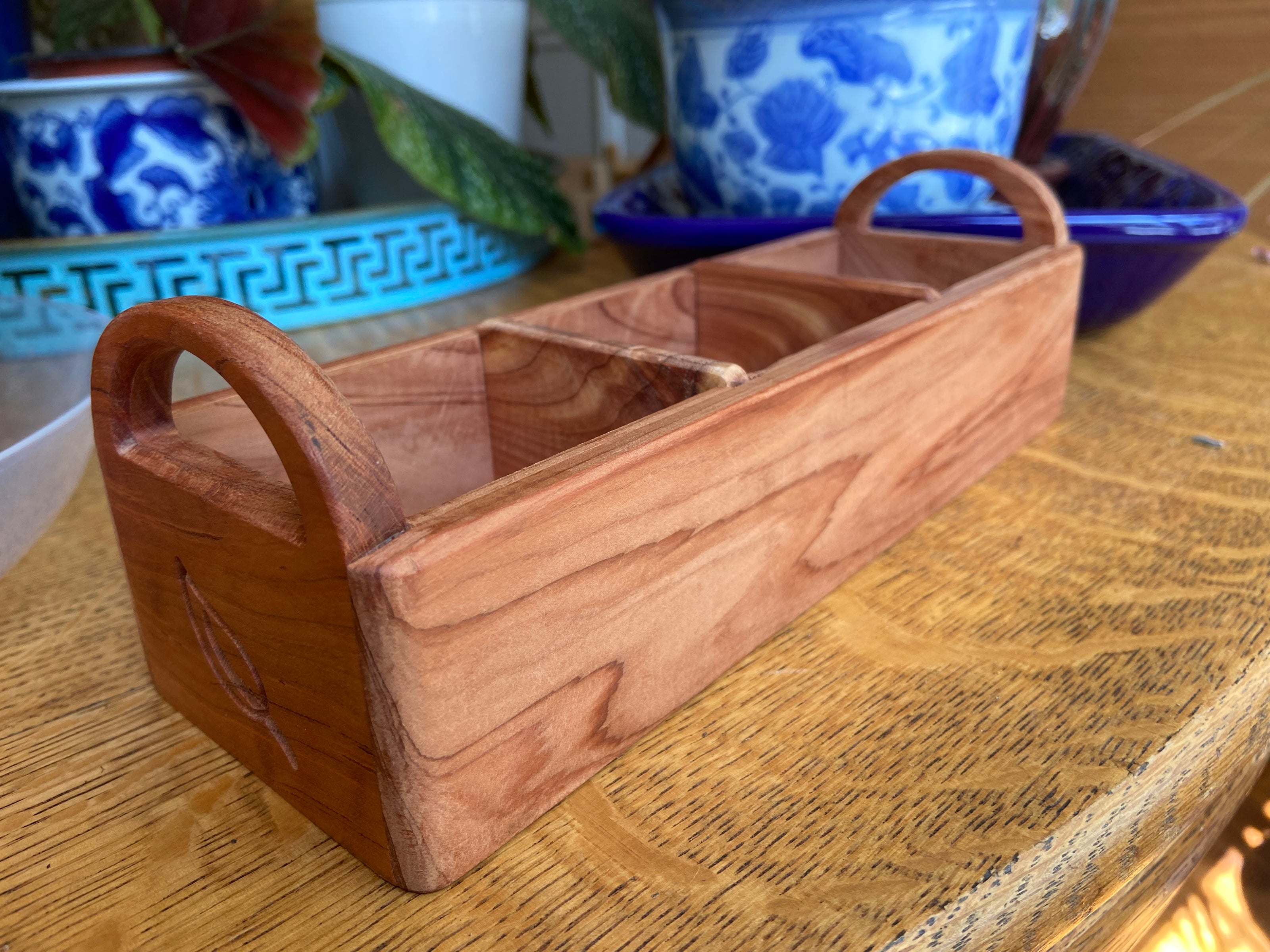 Hand-made tea caddy made from Red Cedar.
