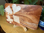 African Mahogany Charcuterie Board with Card Suit Inlay