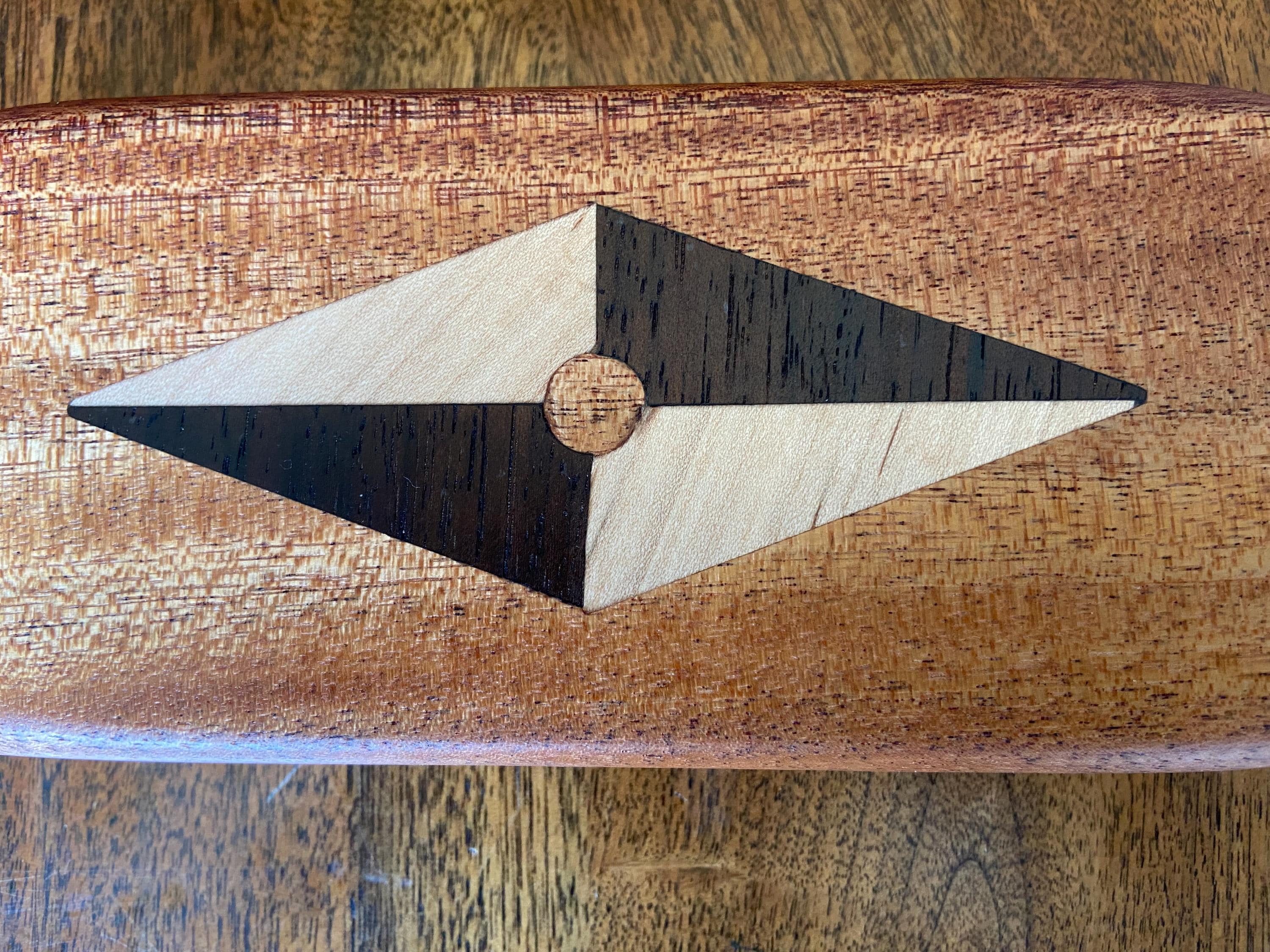 Handcrafted Keepsake Box/Wood Inlay - 8.25