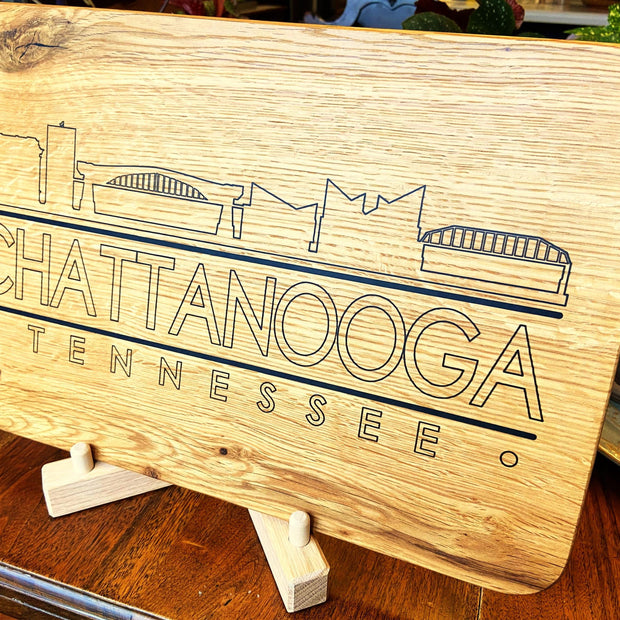 Chattanooga Skyline Charcuterie Board - Handmade White Oak
