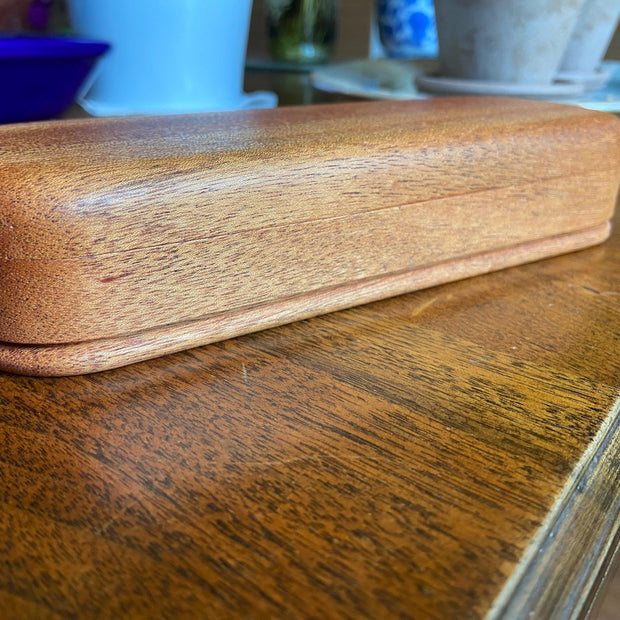 Handcrafted Mahogany Keepsake Box with Custom Inlay Options - 8.25" Premium Wood Storage