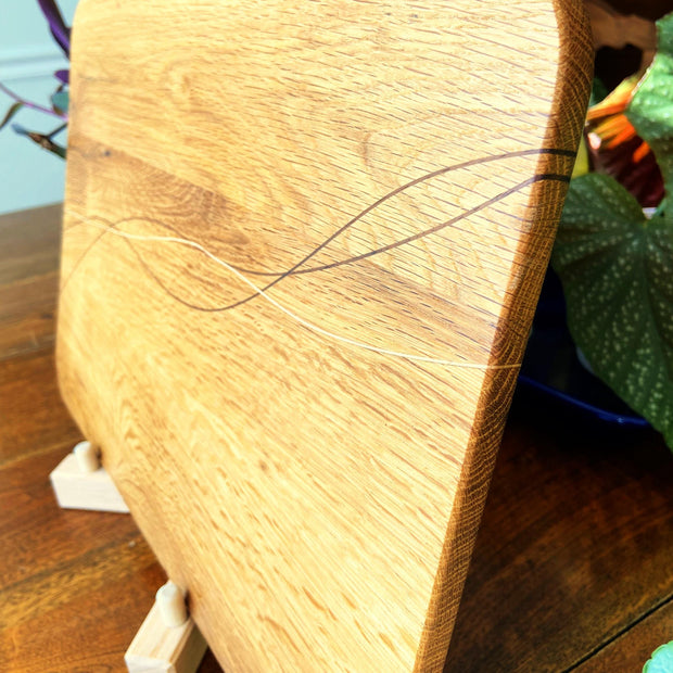 White Oak Charcuterie Board - Exotic Wood Decorative Banding