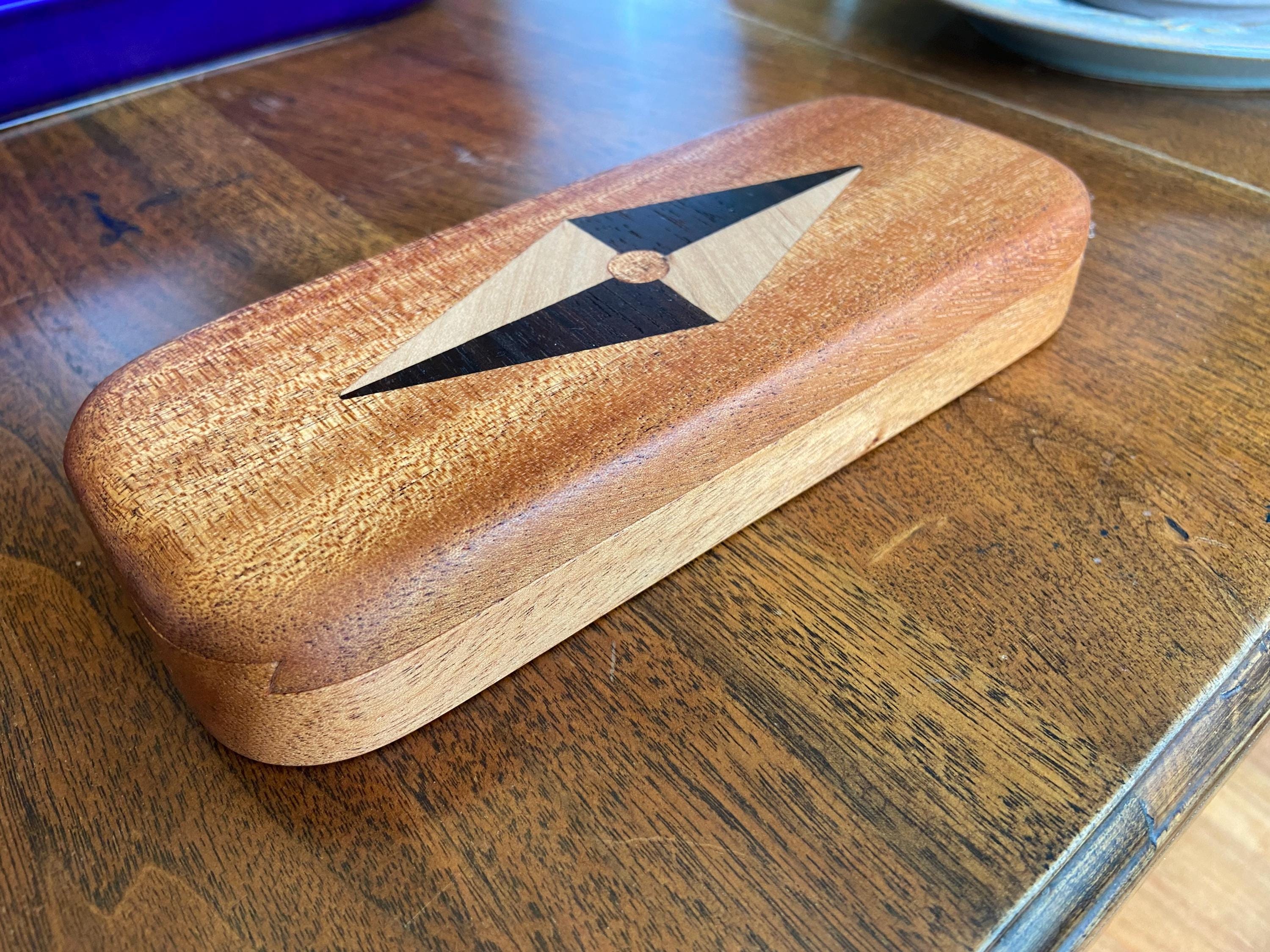 Handcrafted Keepsake Box/Wood Inlay - 8.25