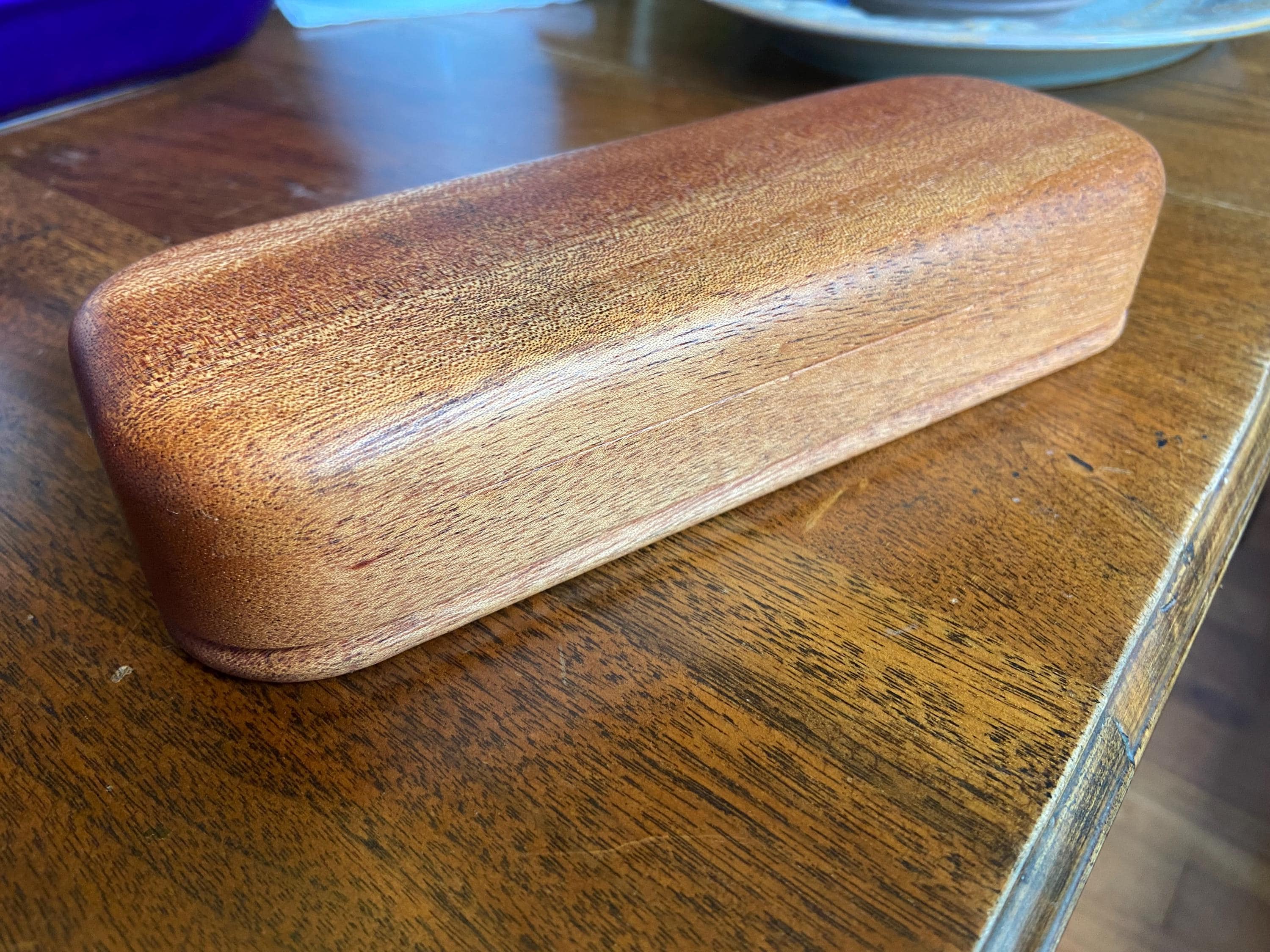 Handcrafted Mahogany Keepsake Box with Custom Inlay Options - 8.25