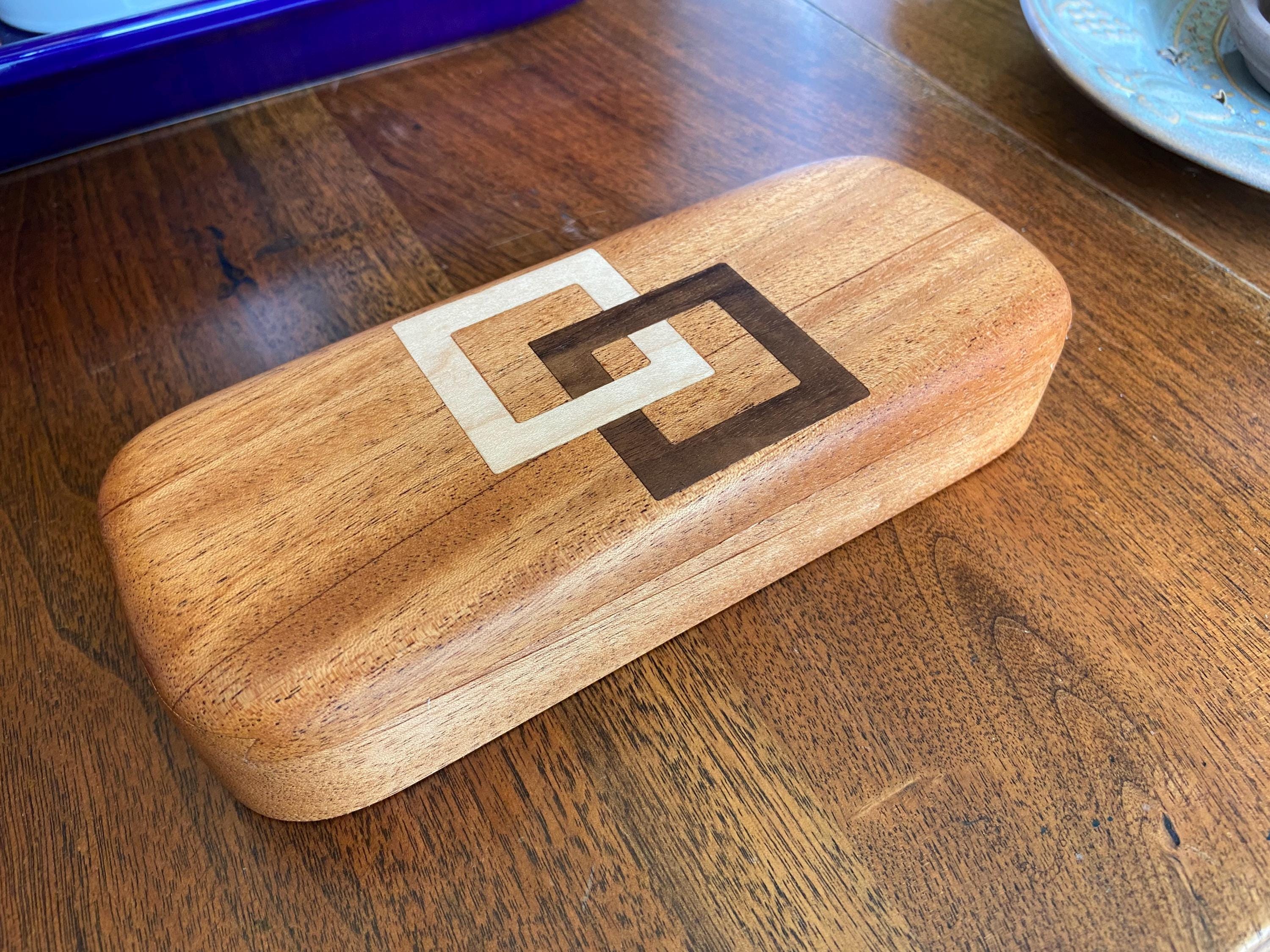Handcrafted Keepsake Box/Wood Inlay - 8.25