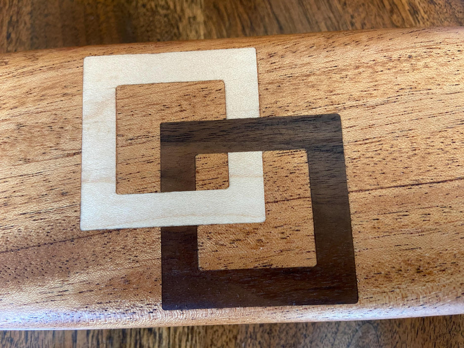 Handcrafted Keepsake Box/Wood Inlay - 8.25