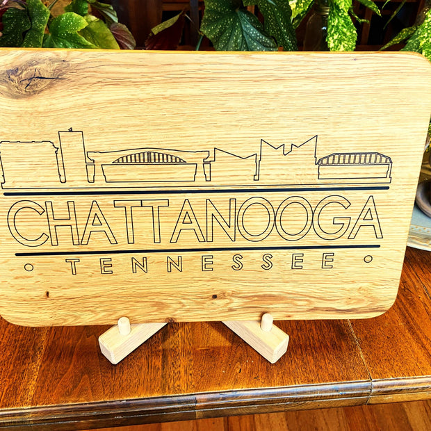 Chattanooga Skyline Charcuterie Board - Handmade White Oak